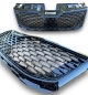 Preview: Frontgrill mit Waben schwarz glanz