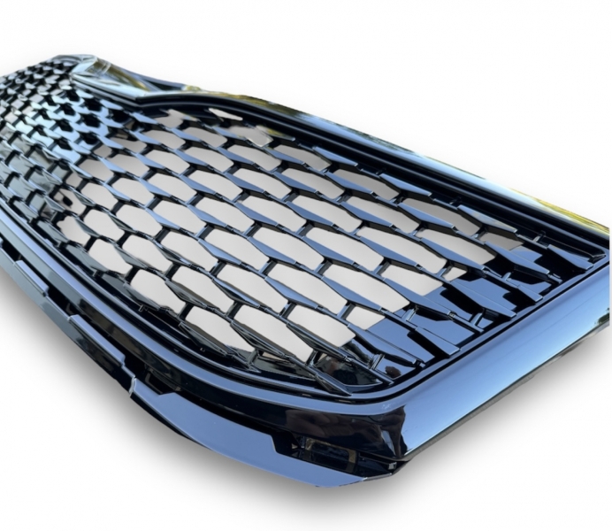 Frontgrill mit Waben schwarz glanz
