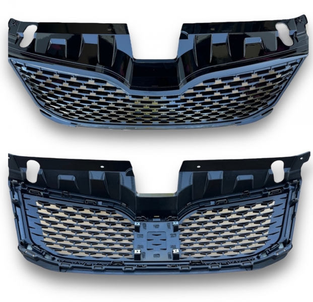 Frontgrill mit Waben schwarz glanz