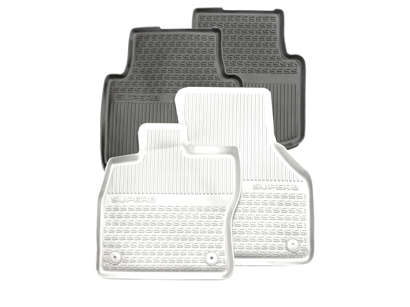 SUPERB 3 - Gummifußmatten-Set hinten (2-teilig)