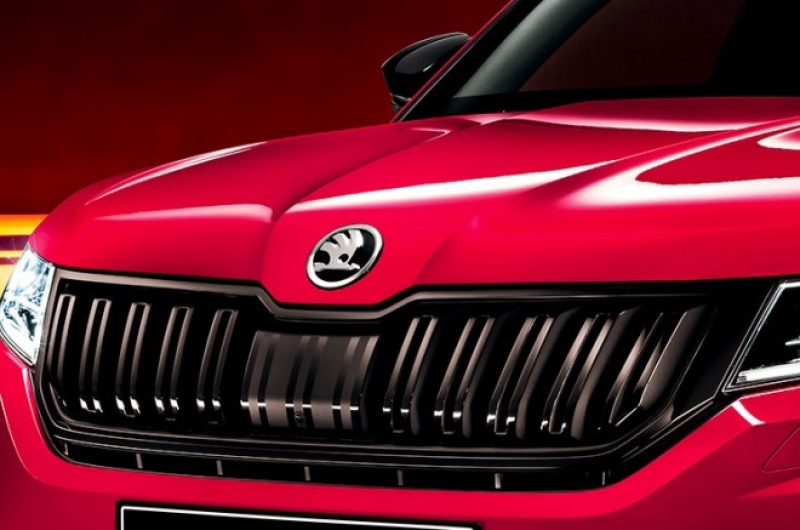 Grillrahmen Kodiaq schwarz black magic