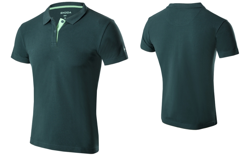 Poloshirt Herren, Emerald-Grün