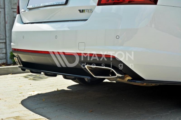 CENTRAL REAR SPLITTER SKODA OCTAVIA III RS FACELIFT