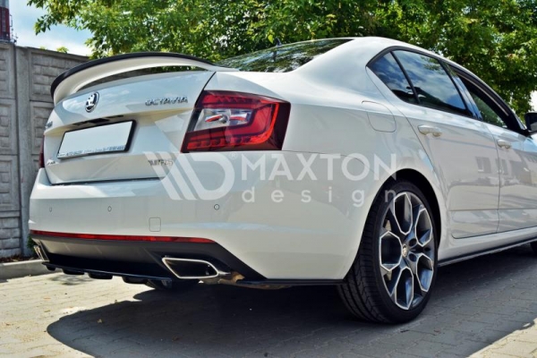 CENTRAL REAR SPLITTER SKODA OCTAVIA III RS FACELIFT