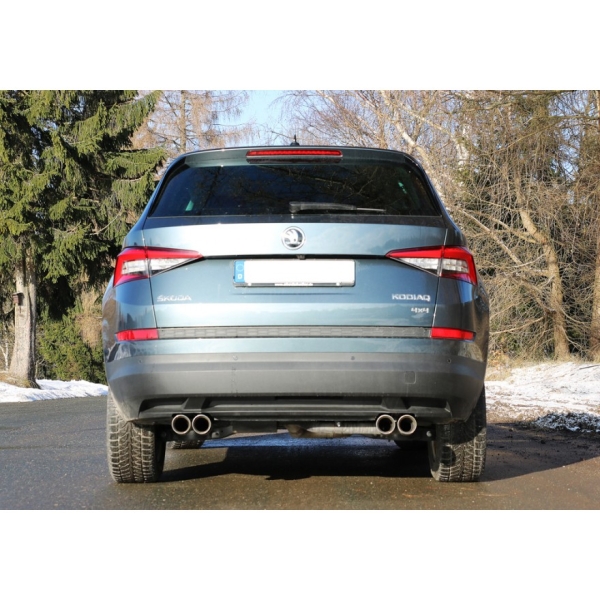 Skoda Kodiaq 4x4 Endschalldämpfer quer - 2x80 Typ 25 rechts/links - Endrohre in der Stoßstange
