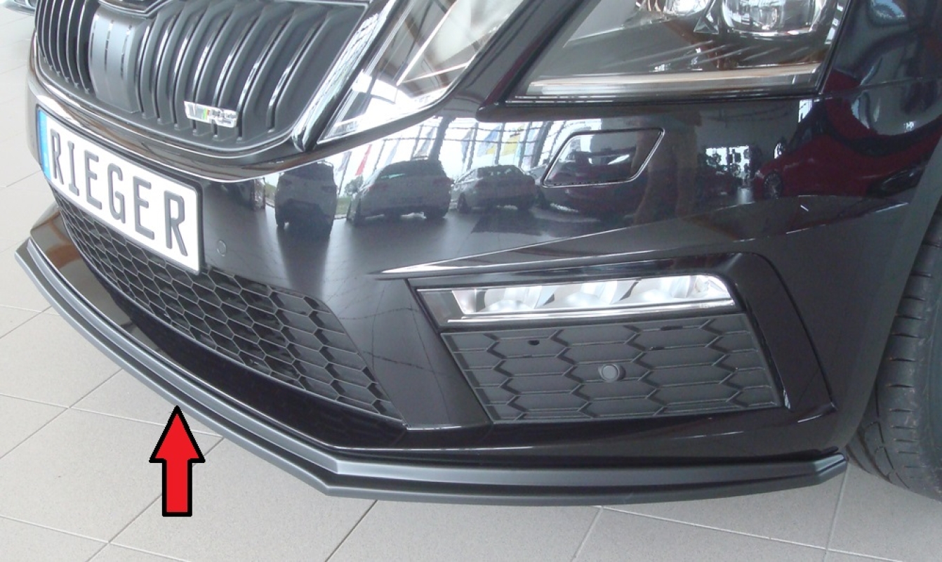 Rieger Spoilerschwert für orig. RS-Frontschürze / NUR FACELIFT / schwarz matt