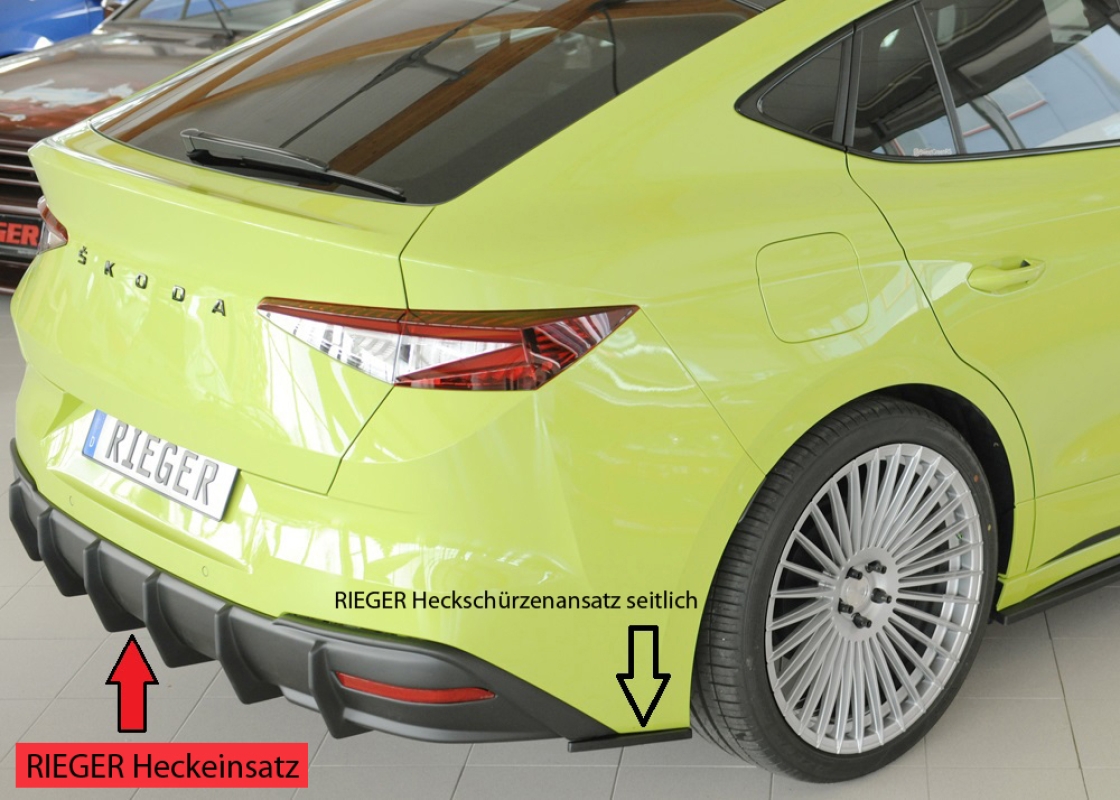 Enyaq-Heckeinsatz für orig. Sportline- / RS-Heckschürze mit AHK