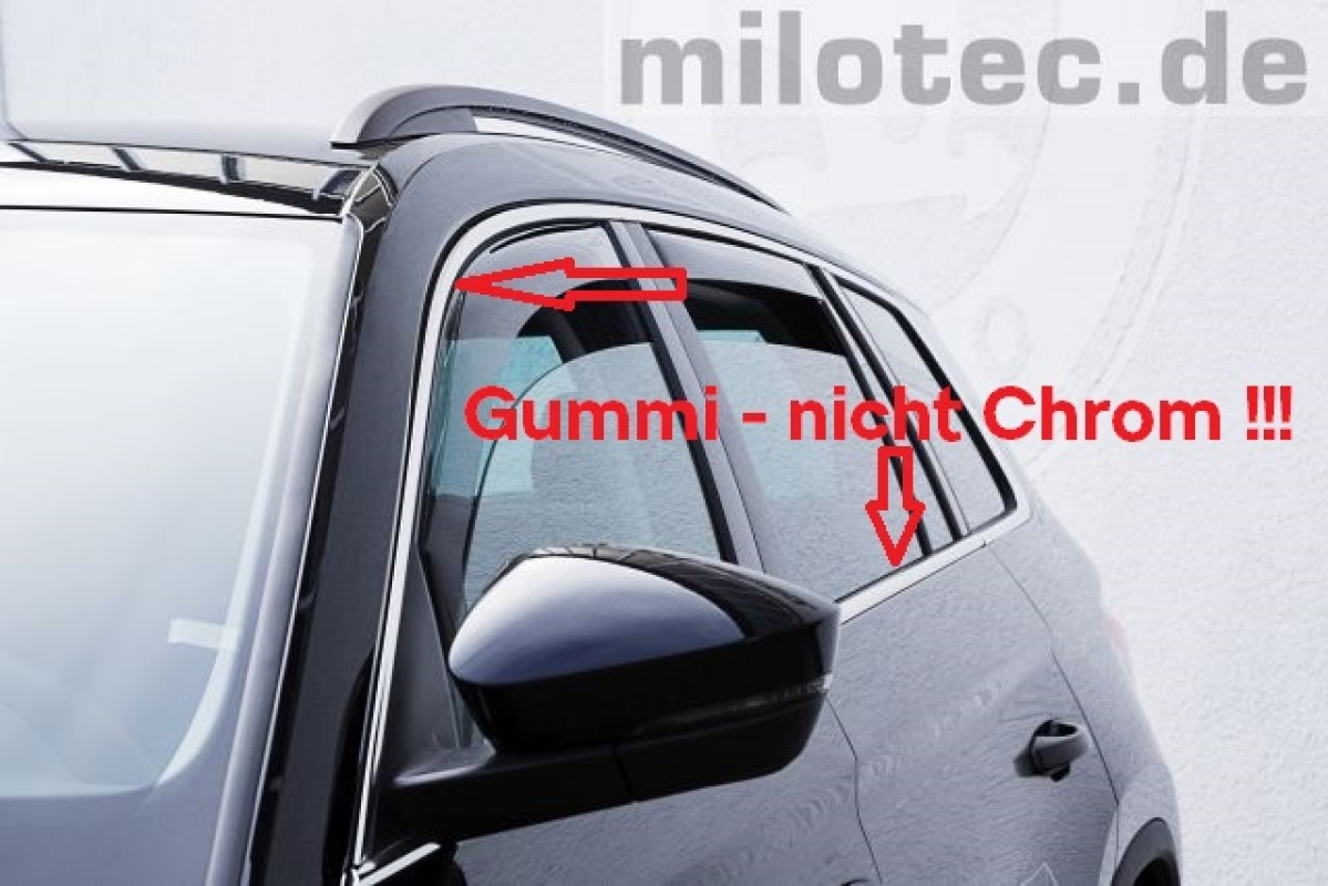 Windabweiser-Set für vordere Seitenfenster, passend für Kodiaq 1 - GUMMI-Leiste