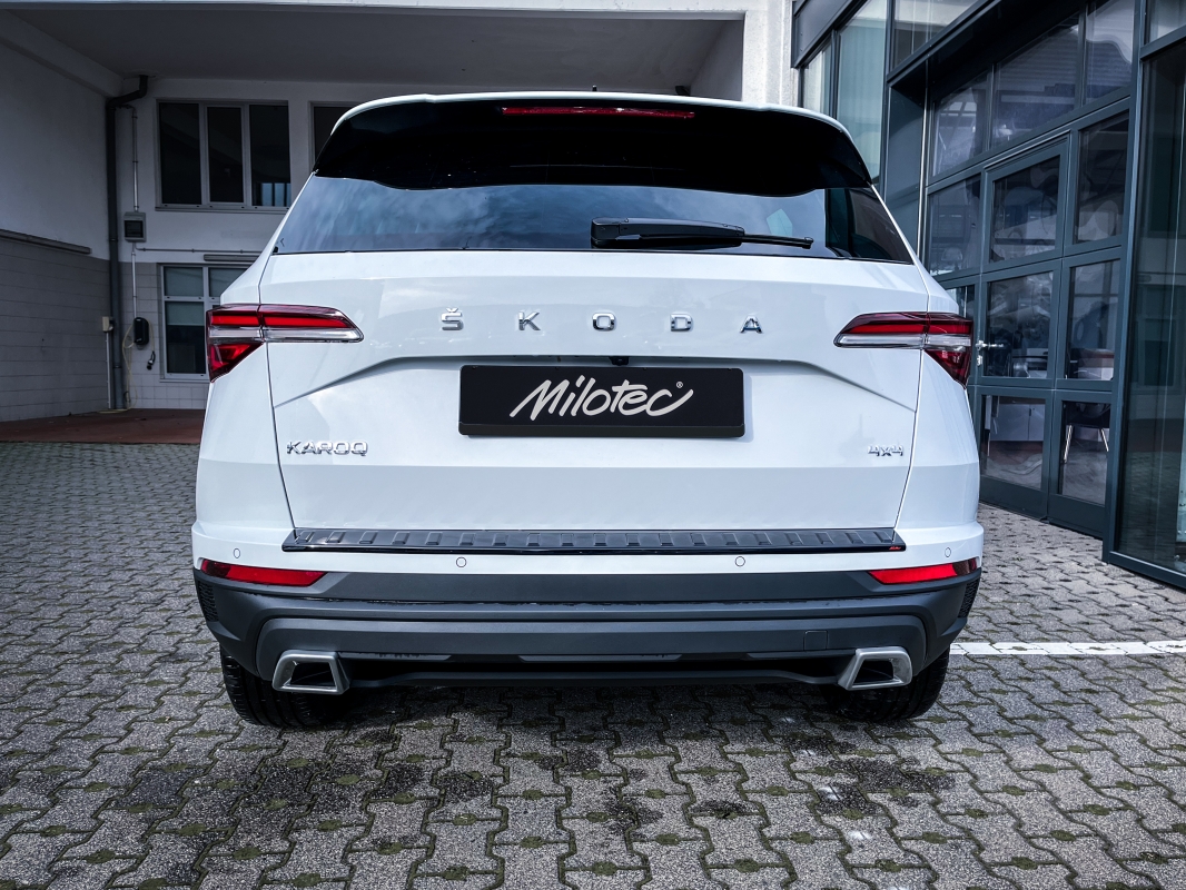 Auspuff-Dummies, Alu-Brush-Design - Karoq Facelift