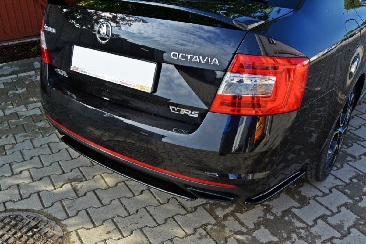 CENTRAL REAR SPLITTER SKODA OCTAVIA III RS FACELIFT