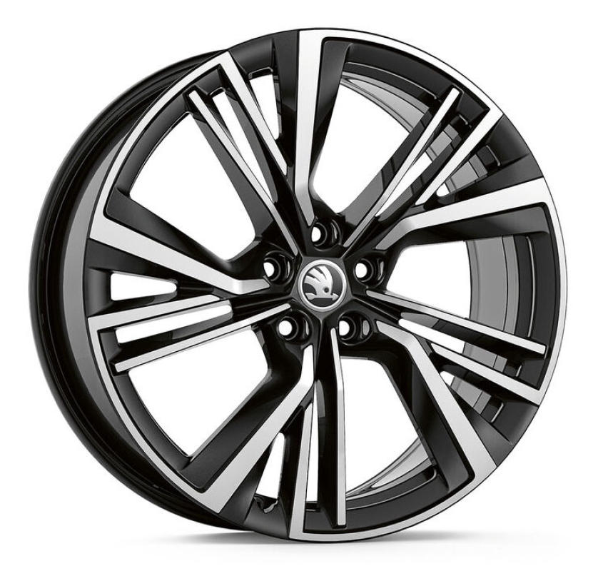 LM-Felge Neptune in schwarz-silber 8,0Jx20" ET45 Vorderachse Hinterachse