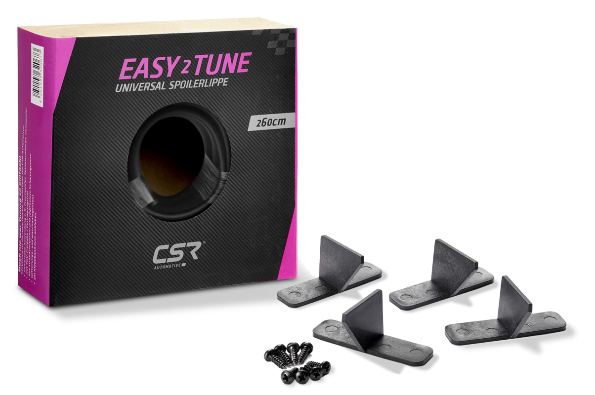 easy²tune Universal Spoilerlippe zum Ankleben mit Halter-Set 12-tlg.