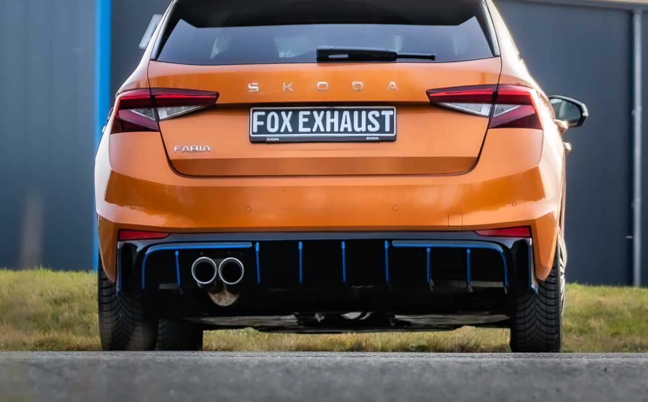 Fabia 4 (PJ) mit Abgasklappe Endschalldämpfer - 2x90 Typ 25