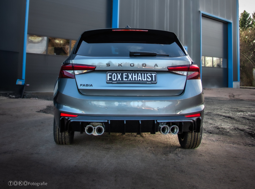 Fabia 4 (PJ) Endschalldämpfer mit Abgasklappe - 2x90 Typ 25 rechts/links - 70 mm