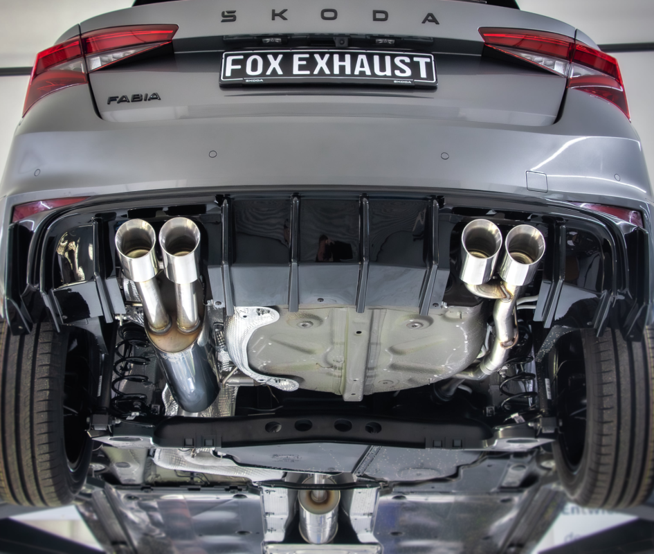 Fabia 4 (PJ) Endschalldämpfer mit Abgasklappe - 2x90 Typ 25 rechts/links - 70 mm