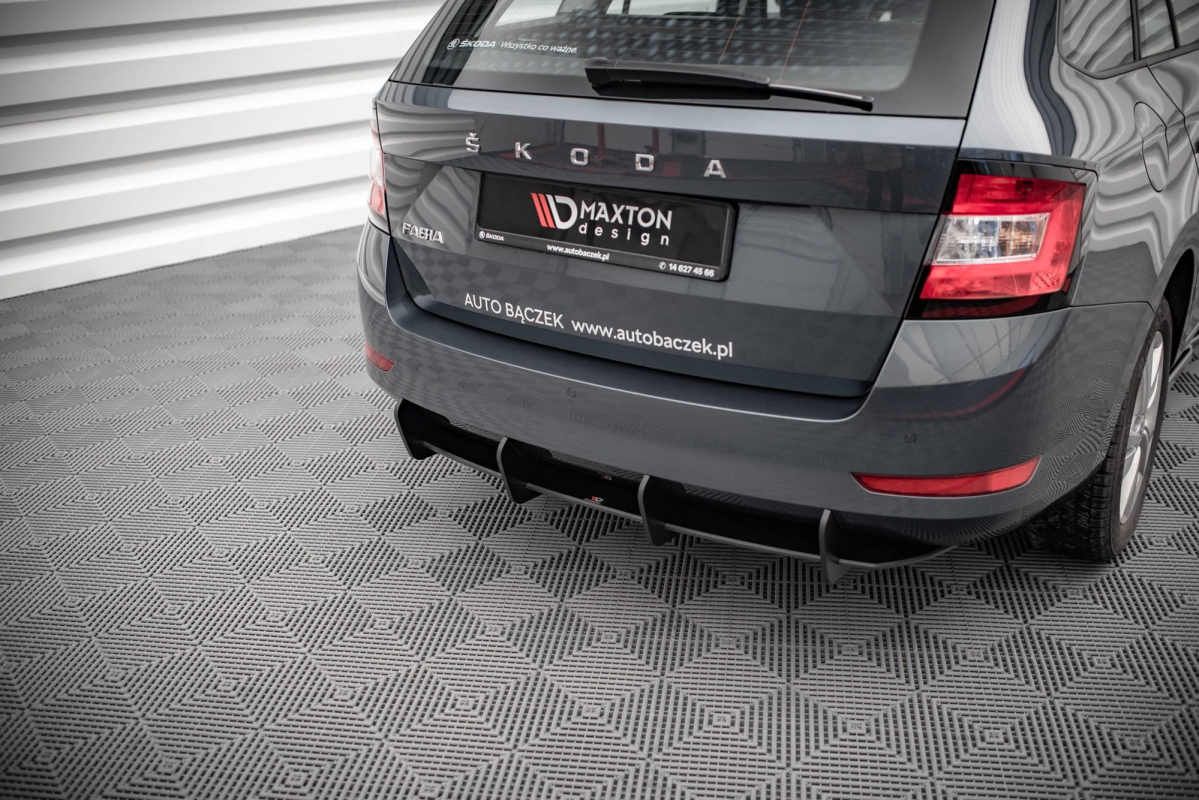 Street Pro Heckschürze Heck Ansatz Diffusor für Skoda Fabia Combi 3 Facelift