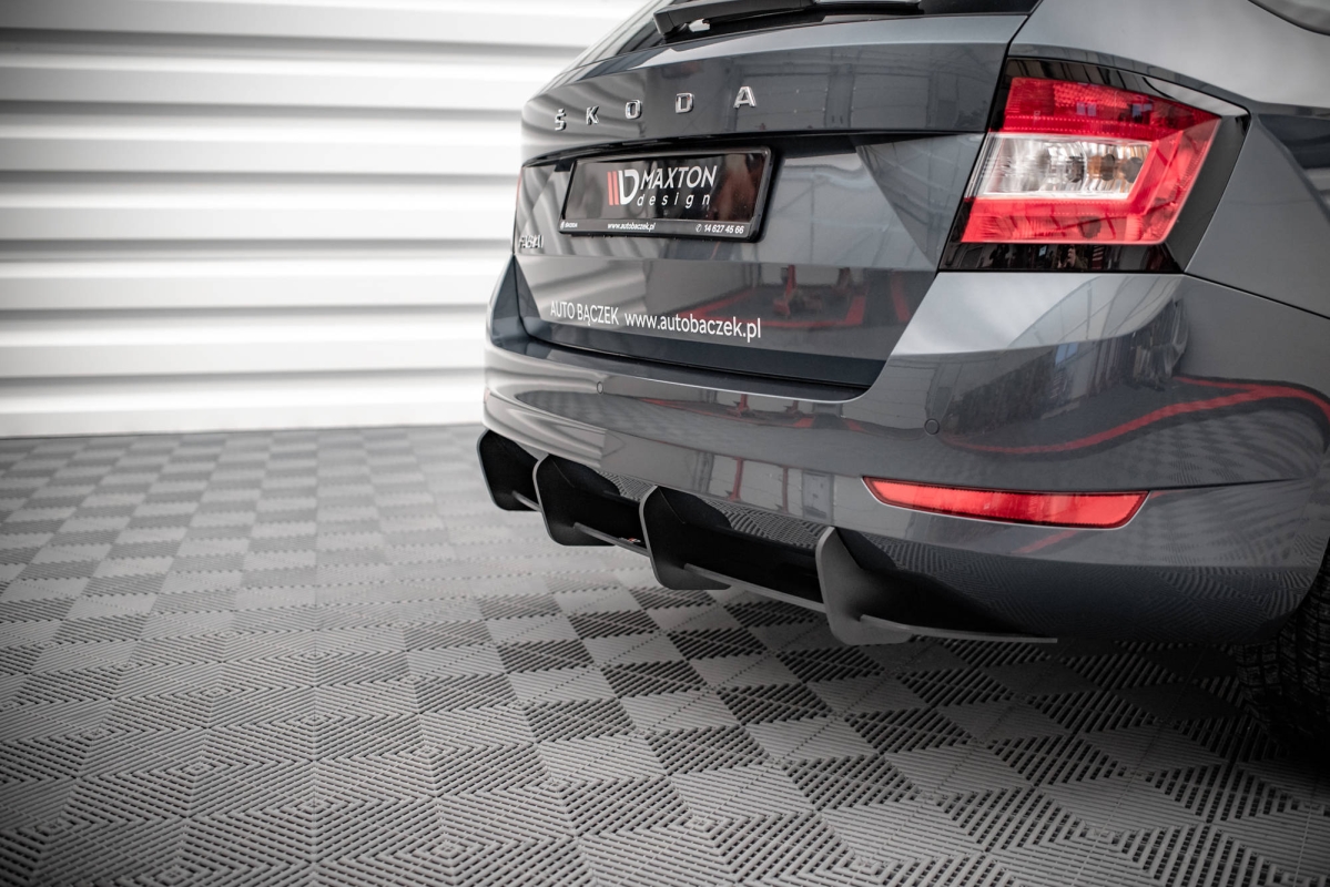 Street Pro Heckschürze Heck Ansatz Diffusor für Skoda Fabia Combi 3 Facelift