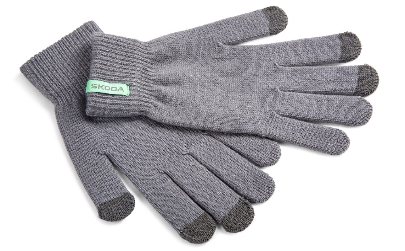 Strickhandschuhe Grau