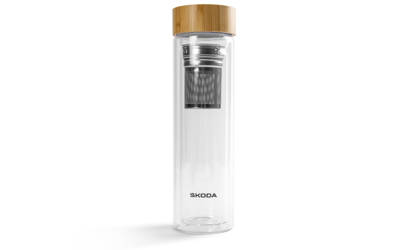 Glasflasche mit Neoprenbezug