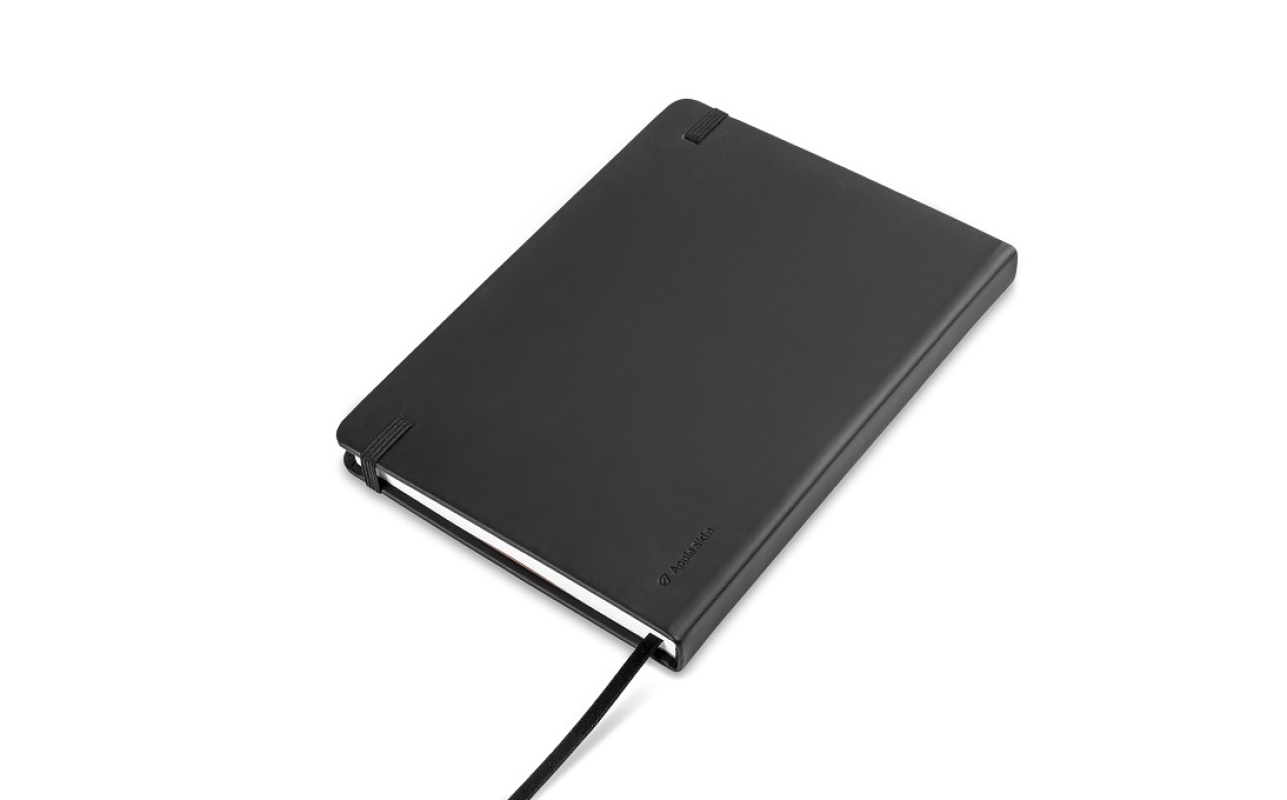 Notizbuch A5 Apple-Skin Schwarz