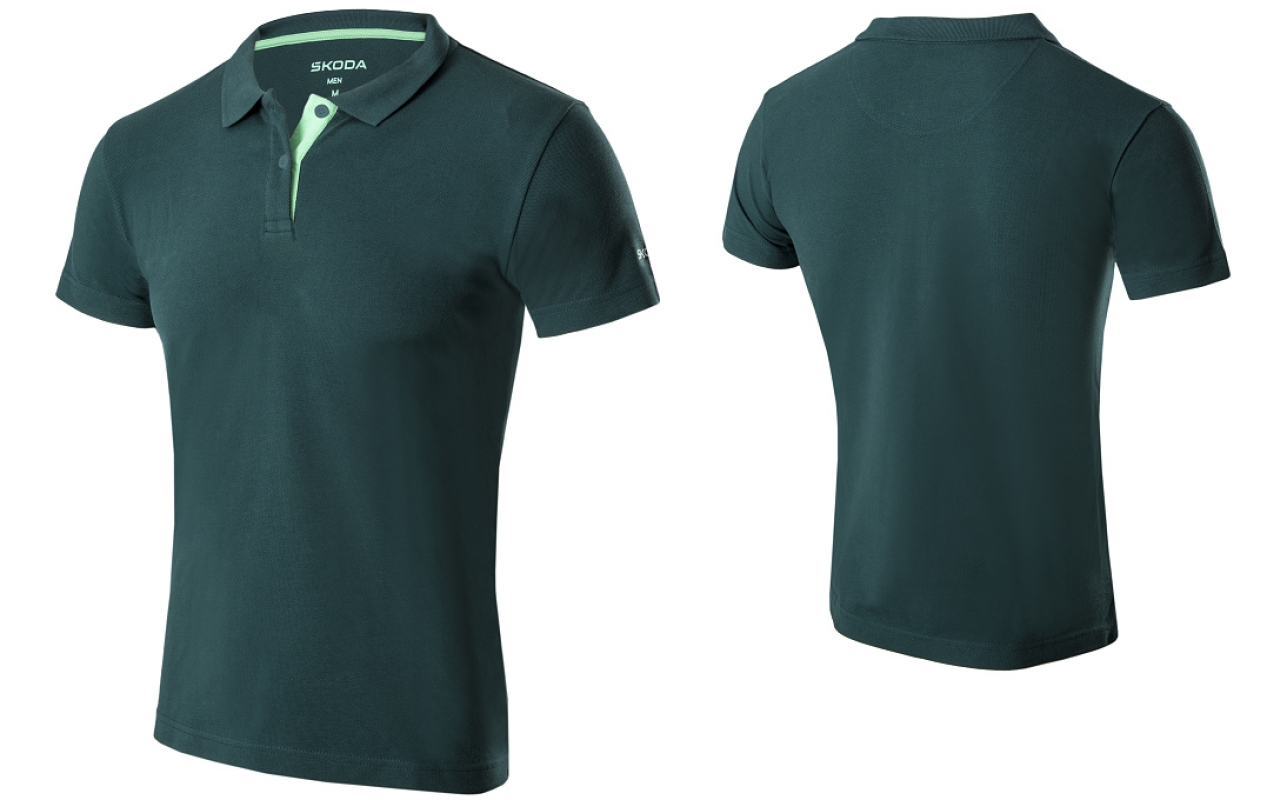 Poloshirt Herren, Emerald-Grün
