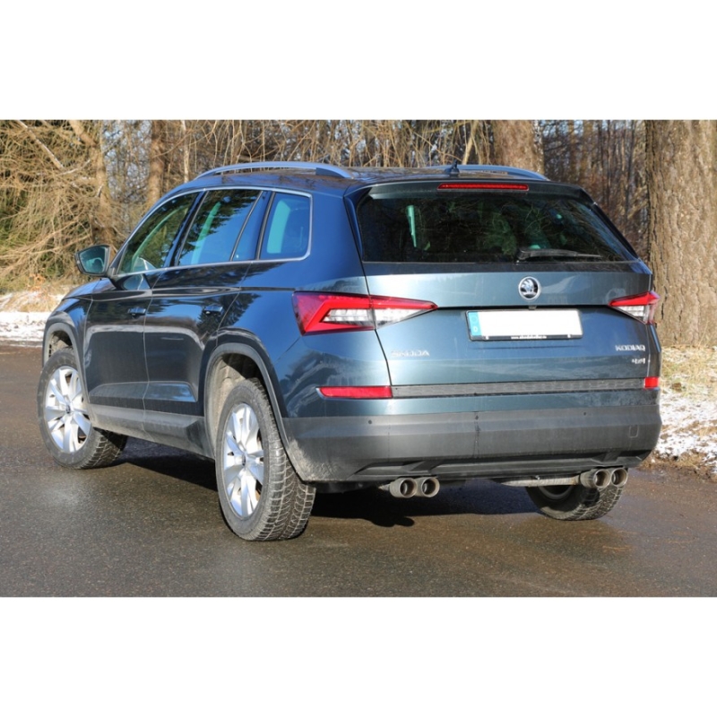 Skoda Kodiaq 4x4 Endschalldämpfer quer - 2x80 Typ 25 rechts/links - Endrohre in der Stoßstange