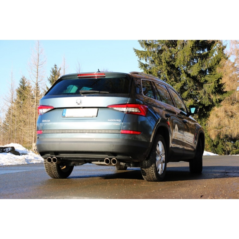 Skoda Kodiaq 4x4 Endschalldämpfer quer - 2x80 Typ 25 rechts/links - Endrohre in der Stoßstange
