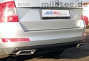Milotec - Auspuff-Dummies, passend für Octavia III - Alu-Brush