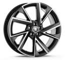 Leichtmetallfelge (Satz) Vega schwarz-poliert 7,0Jx18" ET39